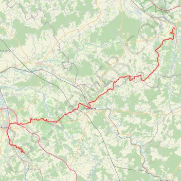 Itinéraire GR654 Randonnée de Bar-sur-Seine (Aube) à Irancy (Yonne), distance, dénivelé, altitude, carte, profil, trace GPS