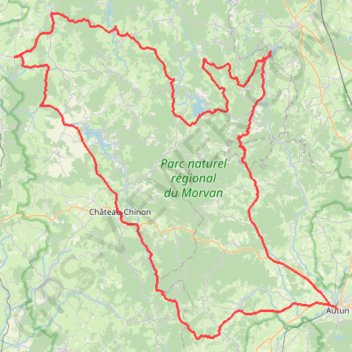 Itinéraire Trace Road trip en Morvan Jour 1 ! [1/3], distance, dénivelé, altitude, carte, profil, trace GPS