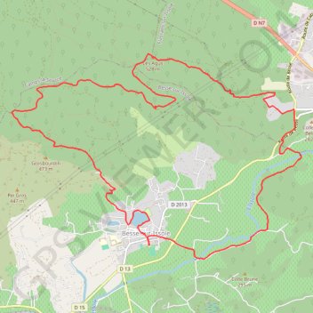 Itinéraire Besse sur Issole, distance, dénivelé, altitude, carte, profil, trace GPS