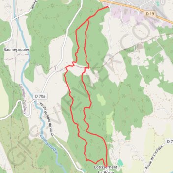 Itinéraire Grans_à_Cornillon_8kjms, distance, dénivelé, altitude, carte, profil, trace GPS