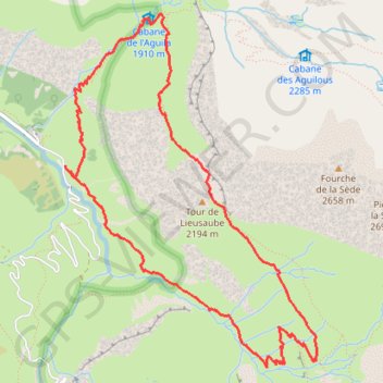 Itinéraire Le cirque de troumouse, distance, dénivelé, altitude, carte, profil, trace GPS