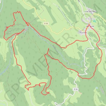 Itinéraire Cascades du Luizet et Gouffre de la Morgne au départ d’Ordonnaz, distance, dénivelé, altitude, carte, profil, trace GPS