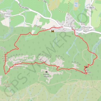 Itinéraire Mont Liausson - Salagou, distance, dénivelé, altitude, carte, profil, trace GPS