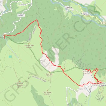 Itinéraire Col de parquetout - la salette - Gargas, distance, dénivelé, altitude, carte, profil, trace GPS