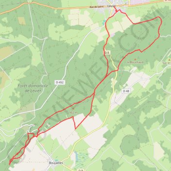 Itinéraire Levier VTT 23 juil. 2020 à 10:01, distance, dénivelé, altitude, carte, profil, trace GPS