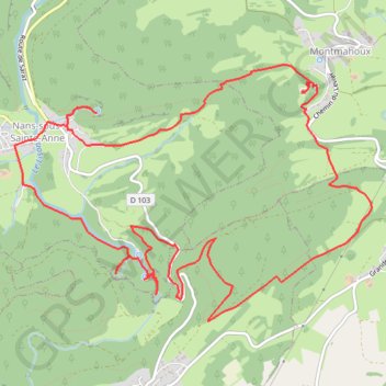 Itinéraire Belvédère de Montmahoux et source du Lison, distance, dénivelé, altitude, carte, profil, trace GPS