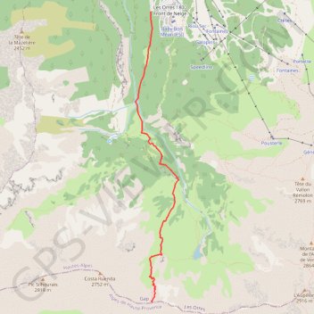 Itinéraire Col de l'Ane par le vallon de l'Essaleyte, distance, dénivelé, altitude, carte, profil, trace GPS