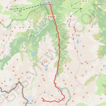 Itinéraire Circuits lacs Estom Soubiran, distance, dénivelé, altitude, carte, profil, trace GPS