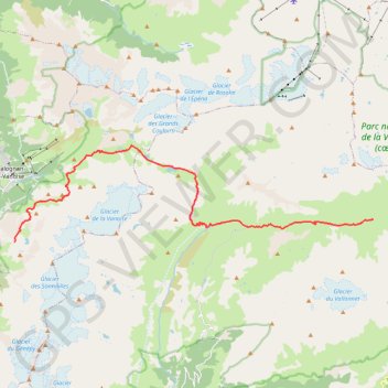 Itinéraire Route from Refuge de la Femma to Refuge de La Valette, distance, dénivelé, altitude, carte, profil, trace GPS