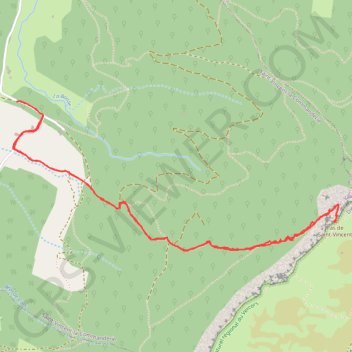 Itinéraire Pas de Saint Vincent, distance, dénivelé, altitude, carte, profil, trace GPS