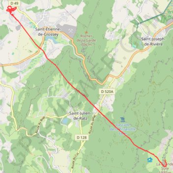 Itinéraire Grande sure le PERRIN, distance, dénivelé, altitude, carte, profil, trace GPS