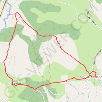 Itinéraire Mouzièys-Panens, distance, dénivelé, altitude, carte, profil, trace GPS