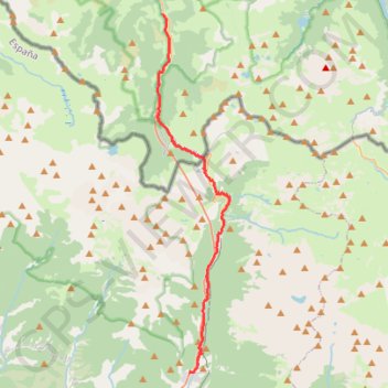 Itinéraire Chemin d'Arles à Compostelle - Urdos - Villanua (Espagne), distance, dénivelé, altitude, carte, profil, trace GPS