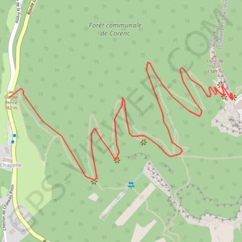 Itinéraire Saint-Eynard depuis le Col de Vence, distance, dénivelé, altitude, carte, profil, trace GPS