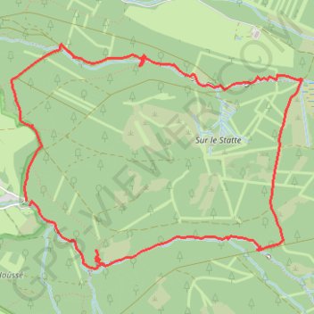 Itinéraire Solwaster, ruisseaux de la Statte et de la Sawe, distance, dénivelé, altitude, carte, profil, trace GPS