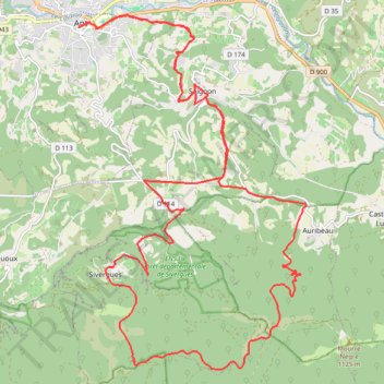 Itinéraire 00000_20110213.gpx, distance, dénivelé, altitude, carte, profil, trace GPS