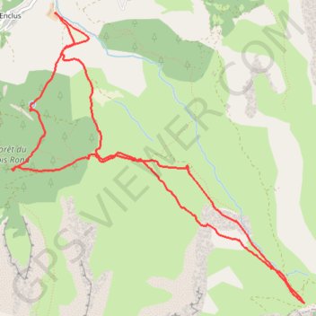 Itinéraire L'enclus Col de Rabou à raquettes, distance, dénivelé, altitude, carte, profil, trace GPS
