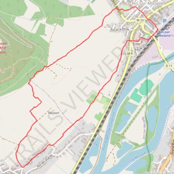 Itinéraire Ars-sur-Moselle - Ancy-sur-Moselle, distance, dénivelé, altitude, carte, profil, trace GPS