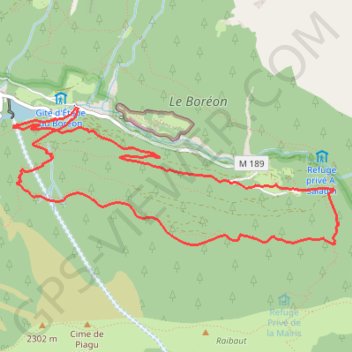 Itinéraire G3a BOREON, distance, dénivelé, altitude, carte, profil, trace GPS