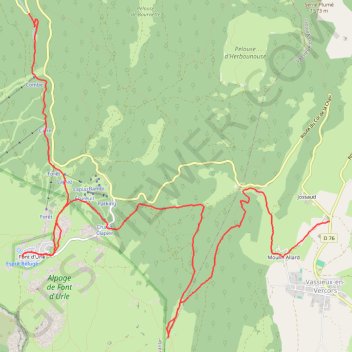 Itinéraire Traversée Fond d'Urle Vassieux, distance, dénivelé, altitude, carte, profil, trace GPS