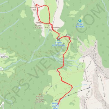 Itinéraire Roc de Lancrenaz, distance, dénivelé, altitude, carte, profil, trace GPS