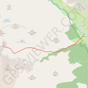 Itinéraire Brèche du Vallon de la Route, distance, dénivelé, altitude, carte, profil, trace GPS