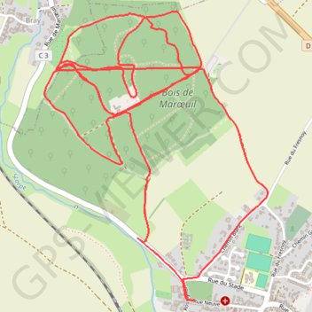 Itinéraire Sportractive, distance, dénivelé, altitude, carte, profil, trace GPS