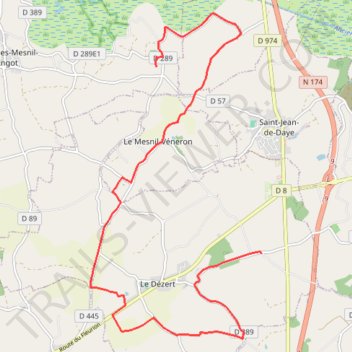 Itinéraire Retour LE DEZERT-GRAIGNES, distance, dénivelé, altitude, carte, profil, trace GPS