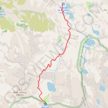 Itinéraire Refuge PACKE, distance, dénivelé, altitude, carte, profil, trace GPS