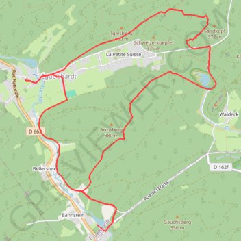 Itinéraire À la découverte de quelques beaux rochers autour d’Eguelshardt, distance, dénivelé, altitude, carte, profil, trace GPS