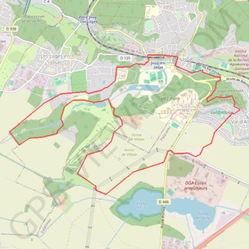 Itinéraire Jouy-en-Josas, distance, dénivelé, altitude, carte, profil, trace GPS