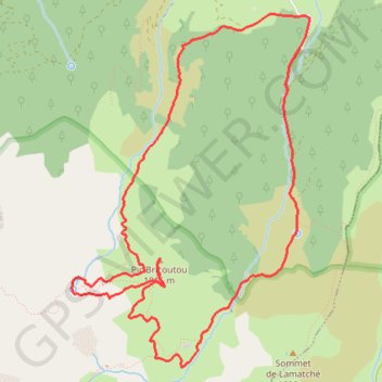 Itinéraire Pic Bricoutou en circuit depuis Labrénère, distance, dénivelé, altitude, carte, profil, trace GPS