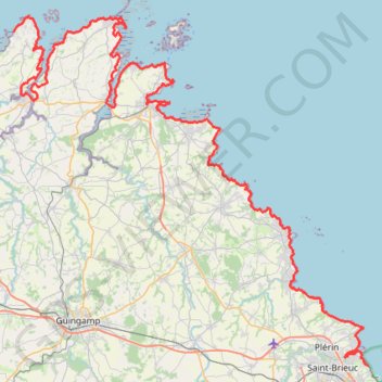 Itinéraire GR34 Sentier des douaniers (2020), distance, dénivelé, altitude, carte, profil, trace GPS