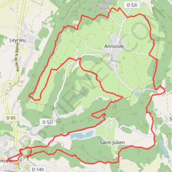 Itinéraire Le mémorial des Aviateurs de Crémieu, distance, dénivelé, altitude, carte, profil, trace GPS