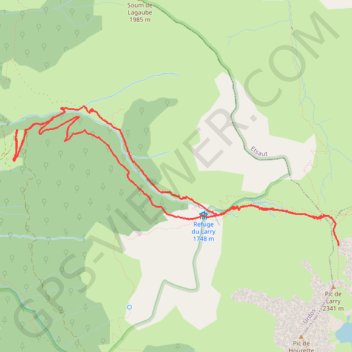 Itinéraire Pic de Larry, distance, dénivelé, altitude, carte, profil, trace GPS