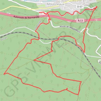 Itinéraire Moulineaux Gare SNCF, distance, dénivelé, altitude, carte, profil, trace GPS