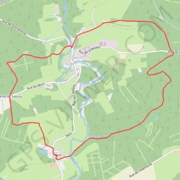 Itinéraire L'Our et le Chêne à Cinq Troncs, distance, dénivelé, altitude, carte, profil, trace GPS