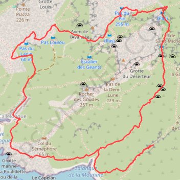 Itinéraire La Roche Percée de la Mounine, ruines et reconnaissance, distance, dénivelé, altitude, carte, profil, trace GPS
