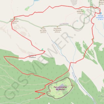 Itinéraire Aiguillettes des Houches, depuis le Parc de Merlet, distance, dénivelé, altitude, carte, profil, trace GPS