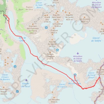 Itinéraire Aiguille de l'Éboulement, distance, dénivelé, altitude, carte, profil, trace GPS