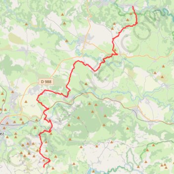 Itinéraire GR620 Randonnée de Saint Côme-d'Olt à Inières (Aveyron), distance, dénivelé, altitude, carte, profil, trace GPS