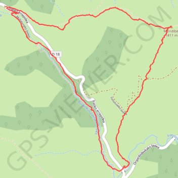 Itinéraire MENDIBEL depuis le Chalet Accueil de Cize, distance, dénivelé, altitude, carte, profil, trace GPS