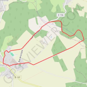 Itinéraire Circuit de l'ancienne abbaye du parc - Harcourt, distance, dénivelé, altitude, carte, profil, trace GPS
