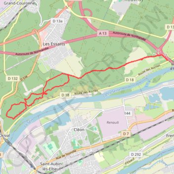 Itinéraire Randonnée Roches d'Orival, distance, dénivelé, altitude, carte, profil, trace GPS