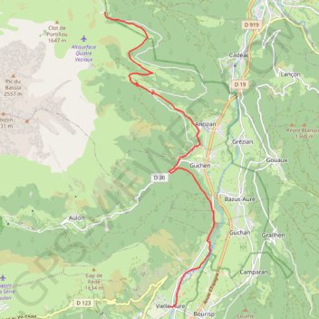 Itinéraire Hourquette d'Ancizan, distance, dénivelé, altitude, carte, profil, trace GPS