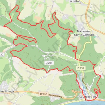 Itinéraire Caudebec en Caux, distance, dénivelé, altitude, carte, profil, trace GPS