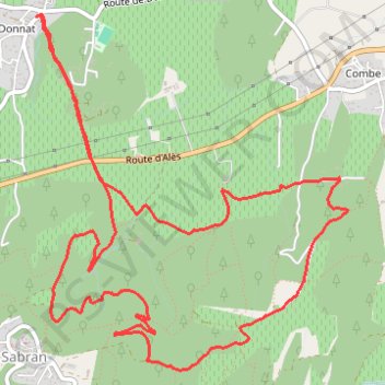 Itinéraire De Donnat à Sabran, distance, dénivelé, altitude, carte, profil, trace GPS