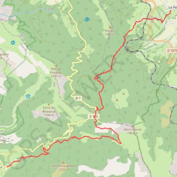 Itinéraire Sur les Pas des Huguenots - Les Nonières - Le Percy, distance, dénivelé, altitude, carte, profil, trace GPS