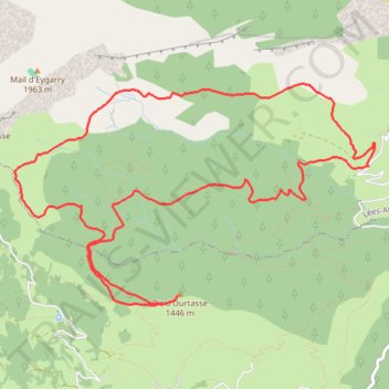Itinéraire Sommet 1685 et Pic d'Ourtasse en circuit depuis la route d'Anitch, distance, dénivelé, altitude, carte, profil, trace GPS