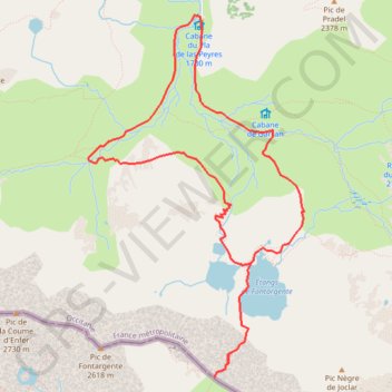 Itinéraire Les étangs de Fontargente, distance, dénivelé, altitude, carte, profil, trace GPS